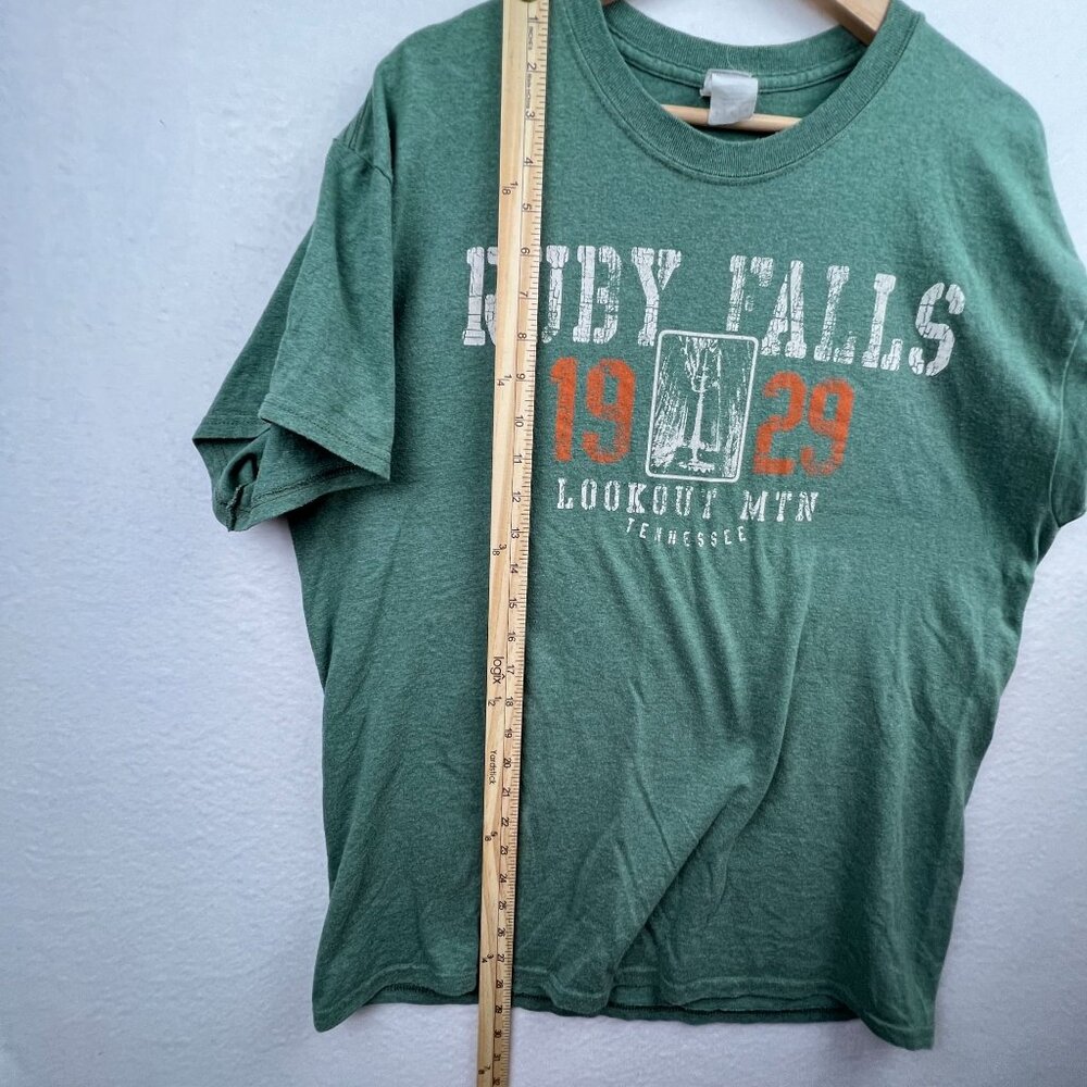Gildan Heavy Cotton Mens Green Ruby Falls 1929 Graphic Printed T-Shirt Size L - Picture 8 of 9